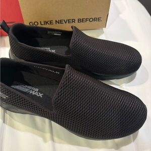 Skechers Women's Black Mesh Slip-On Shoes